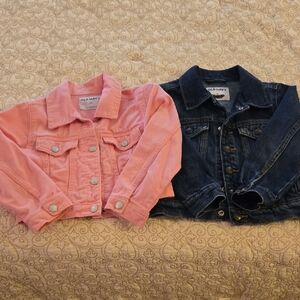 Old Navy Kids Pink and Denim Jean Jackets - Set Of 2